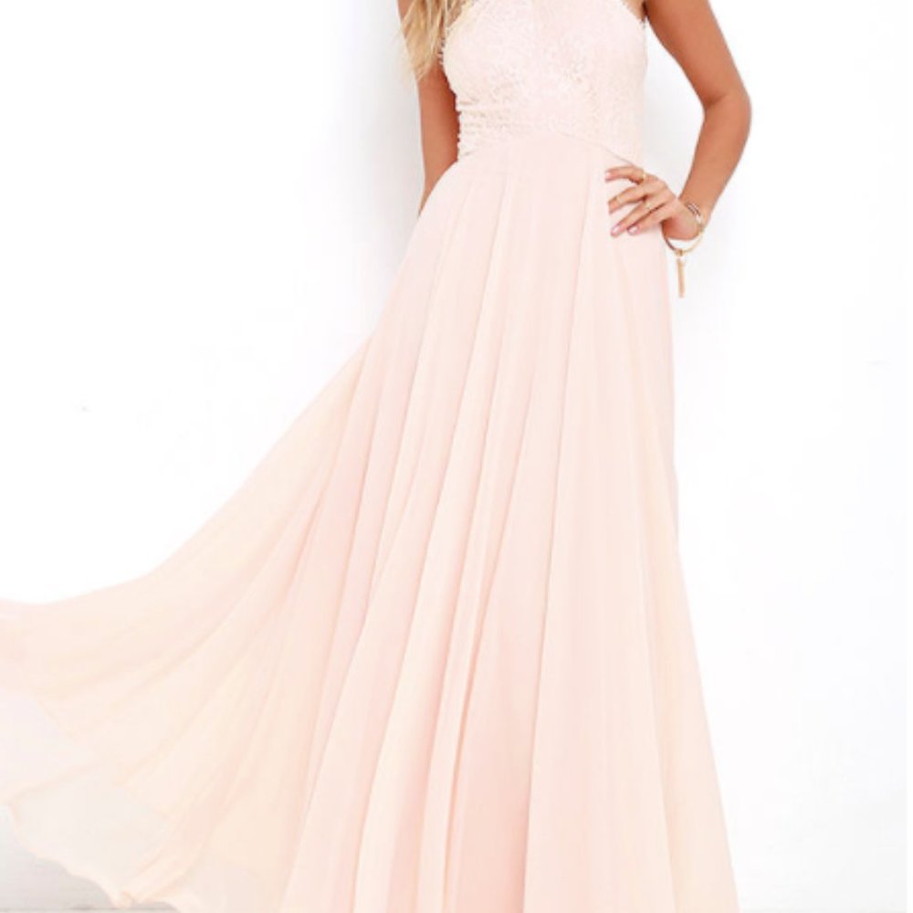 Everlasting Enchantment Light Peach Maxi Dress